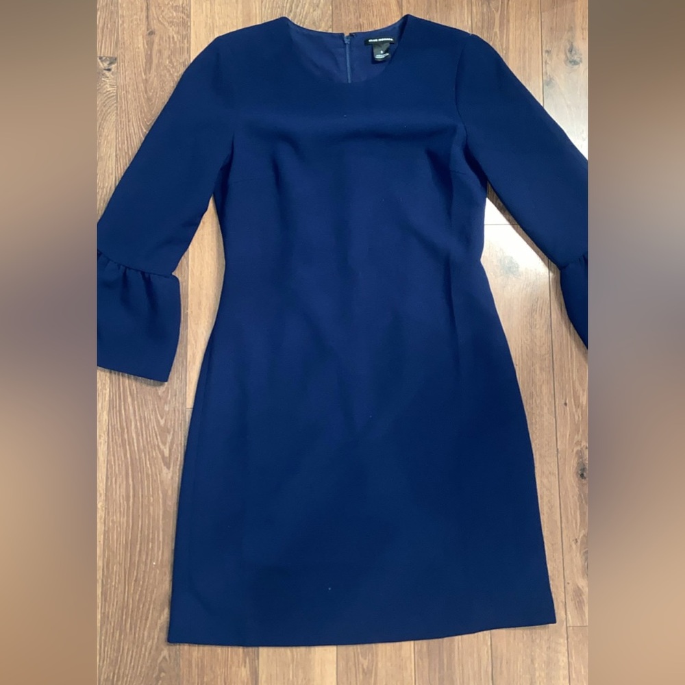 CLUB MONACO RUFFLE navy dress - Picture 2 of 7